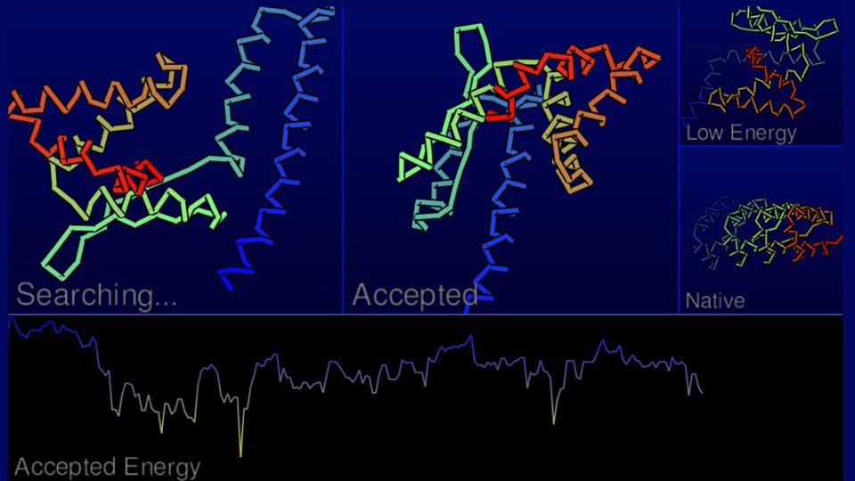 Screenshot of the BOINC application running a Rosetta@home project